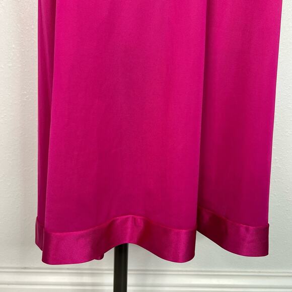 Vintage Vainly Fair Hot Pink V-Neck Sleeveless Nightgown Slip XL Made in the USA - Picture 6 of 12